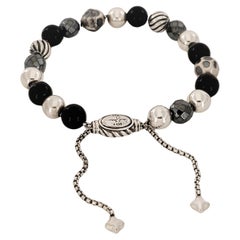 David Yurman Elementos de plata de ley Hematites ónice negro 8mm