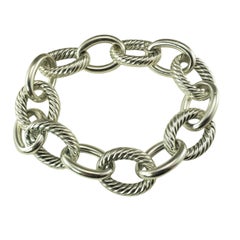 David Yurman Sterling Silver Extra Large Oval Link Bracelet #22953