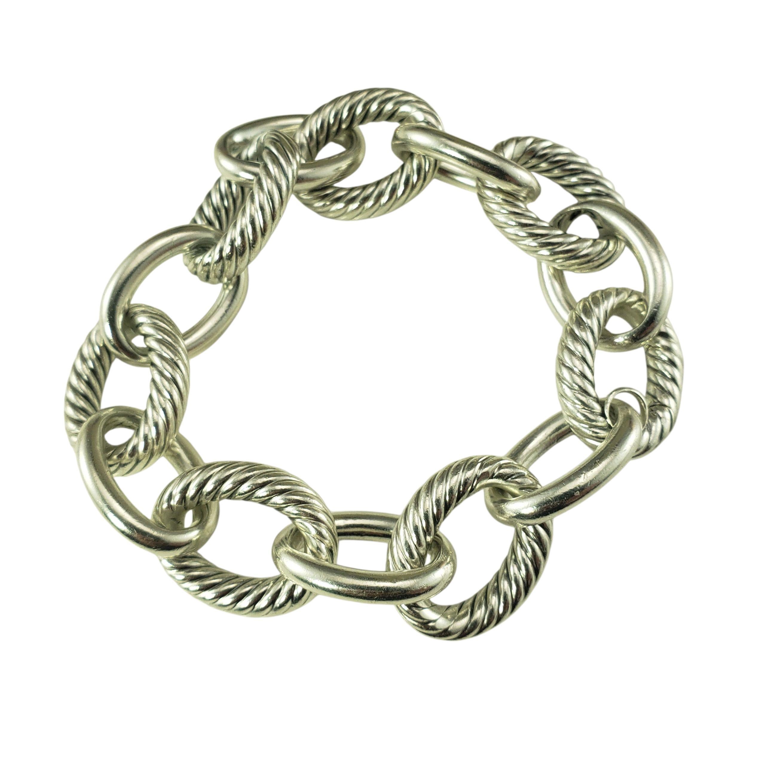 David Yurman Sterling Silver Extra Large Oval Link Bracelet #22953 In Good Condition For Sale In Washington Depot, CT