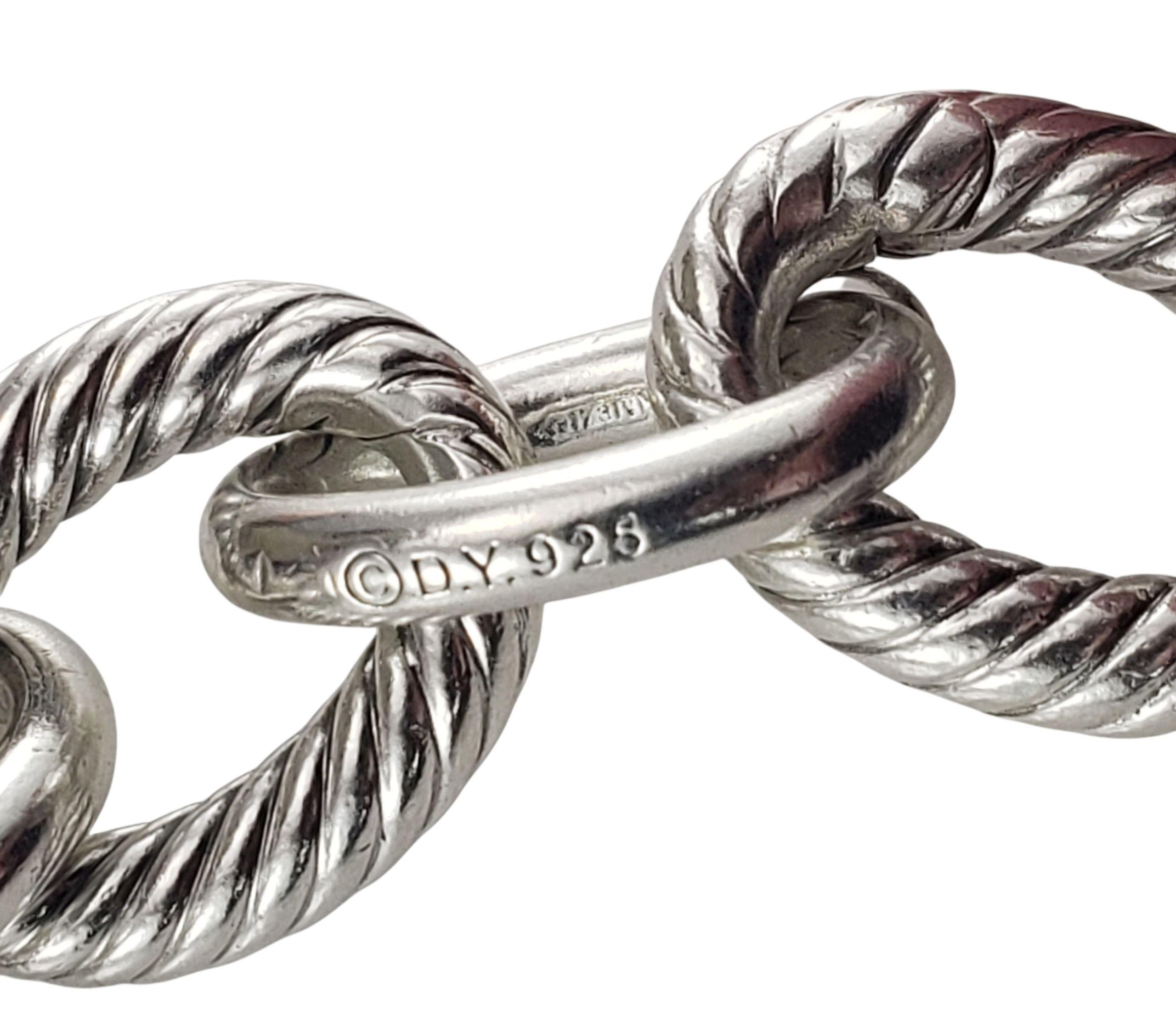 David Yurman Sterling Silver Extra Large Oval Link Bracelet #22953 For Sale 1