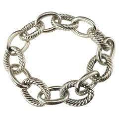 David Yurman Sterling Silver Extra Large Oval Link Bracelet #22953