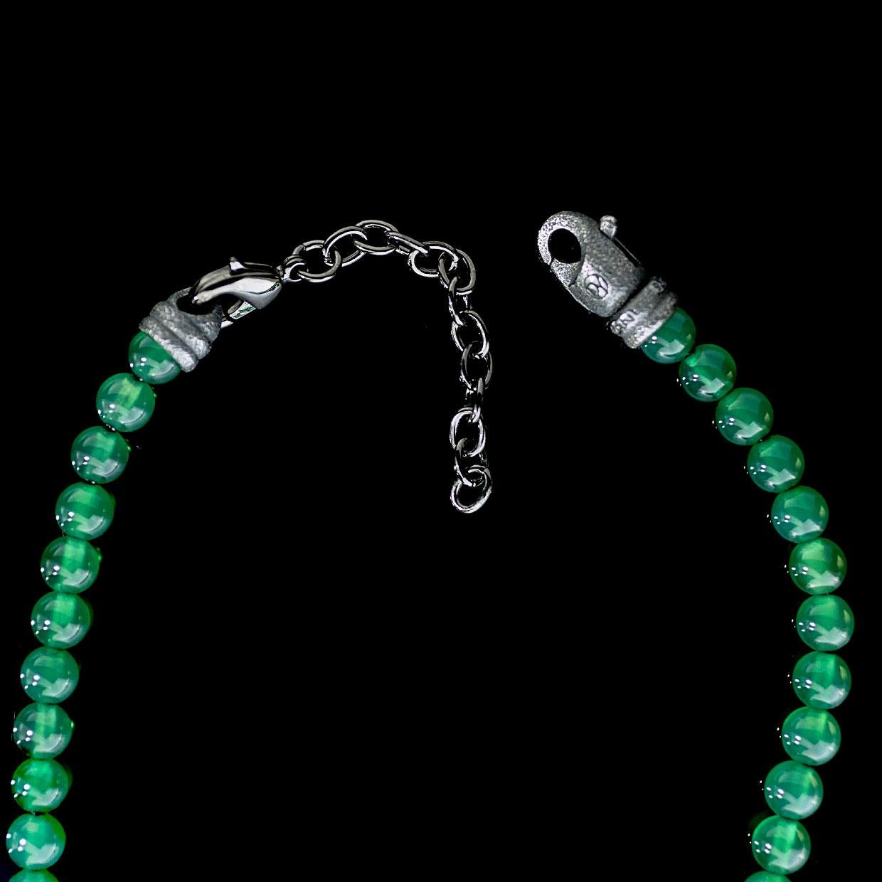 green onyx beads necklace