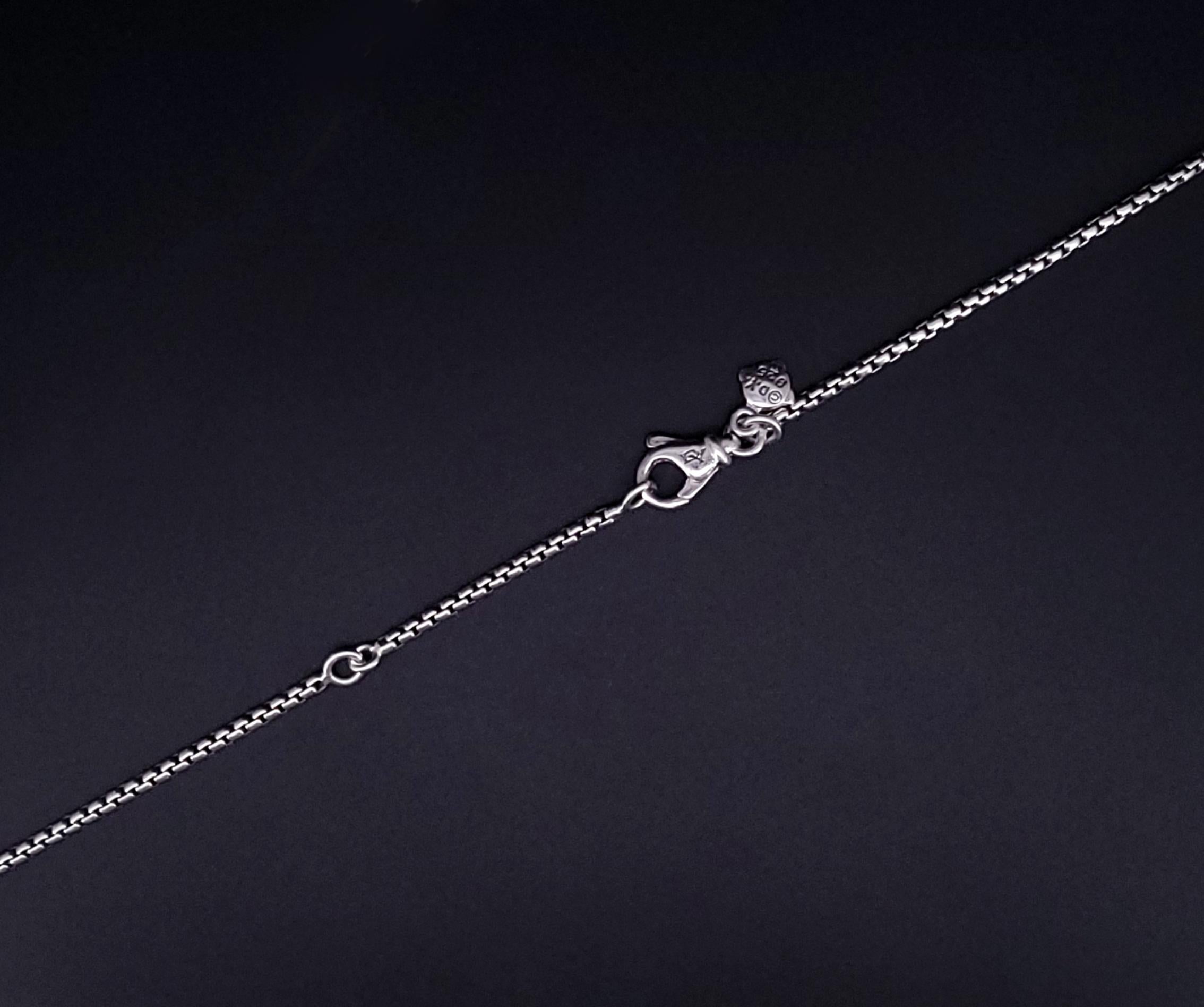 Donna David Yurman - Collana con ciondolo Infinity Ametista 14 mm in argento sterling in vendita