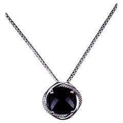 David Yurman Sterling Silver Infinity Amethyst 14mm Pendant Necklace