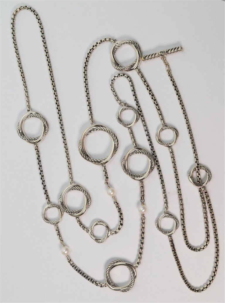 David Yurman Small Box Chain Necklace - Silver