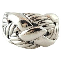 David Yurman Sterling Silver Knotted Braided Rope Ring Size 5.75 #17788