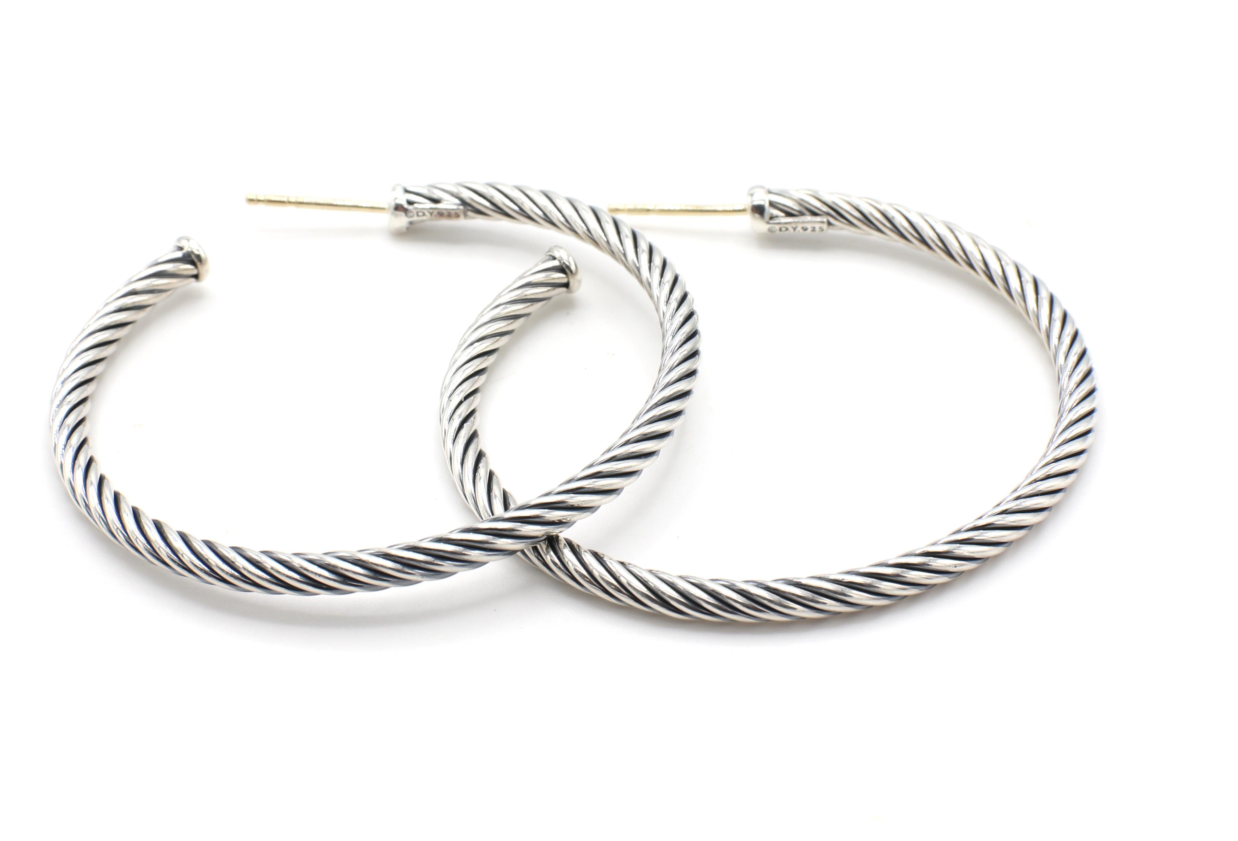 david yurman cable hoop earrings