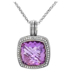 Halskette aus Sterlingsilber mit lavendelfarbenem Amethyst und Diamanten von David Yurman