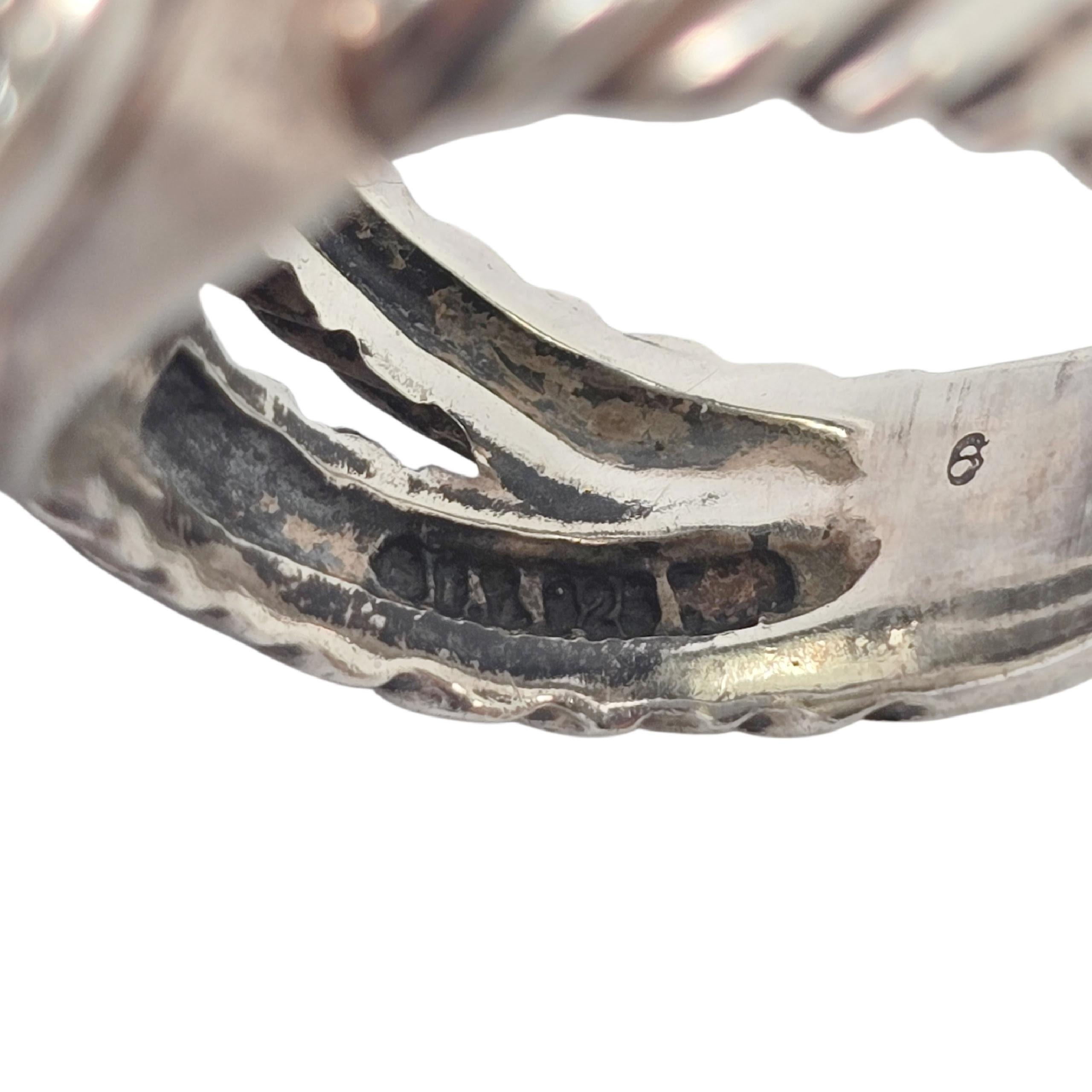 David Yurman Sterling Silber Zitrone Quarz Diamant Albion Ring 11mm Sz 5,5 #24096 im Angebot 3