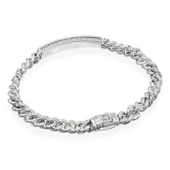 David Yurman Sterling Silver Love Curb Link ID Bracelet