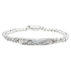 David Yurman Sterling Silver Love Curb Link ID Bracelet