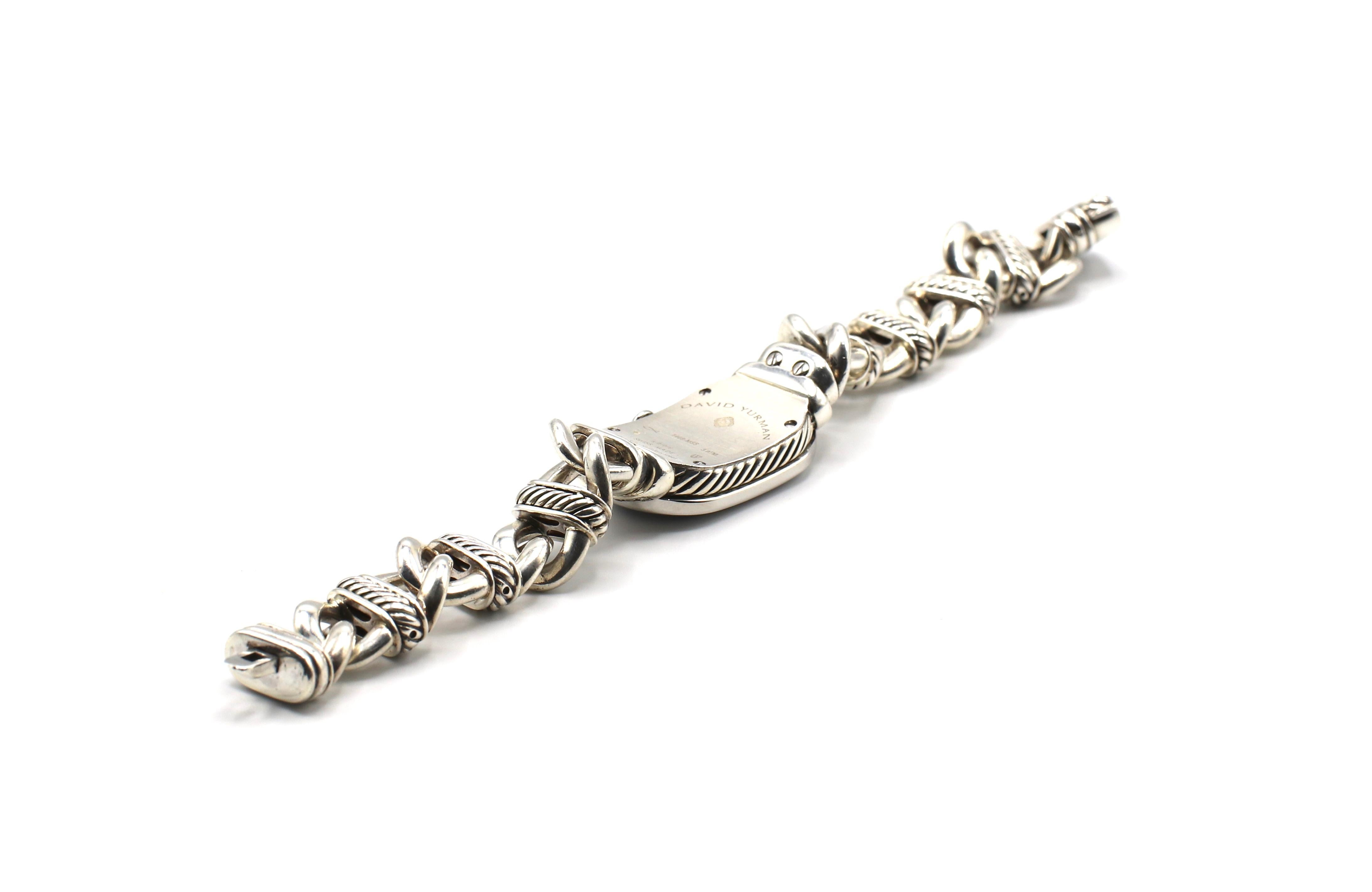 David Yurman Sterling Silver Madison Watch Mother of Pearl Dial, Diamond Accents 2