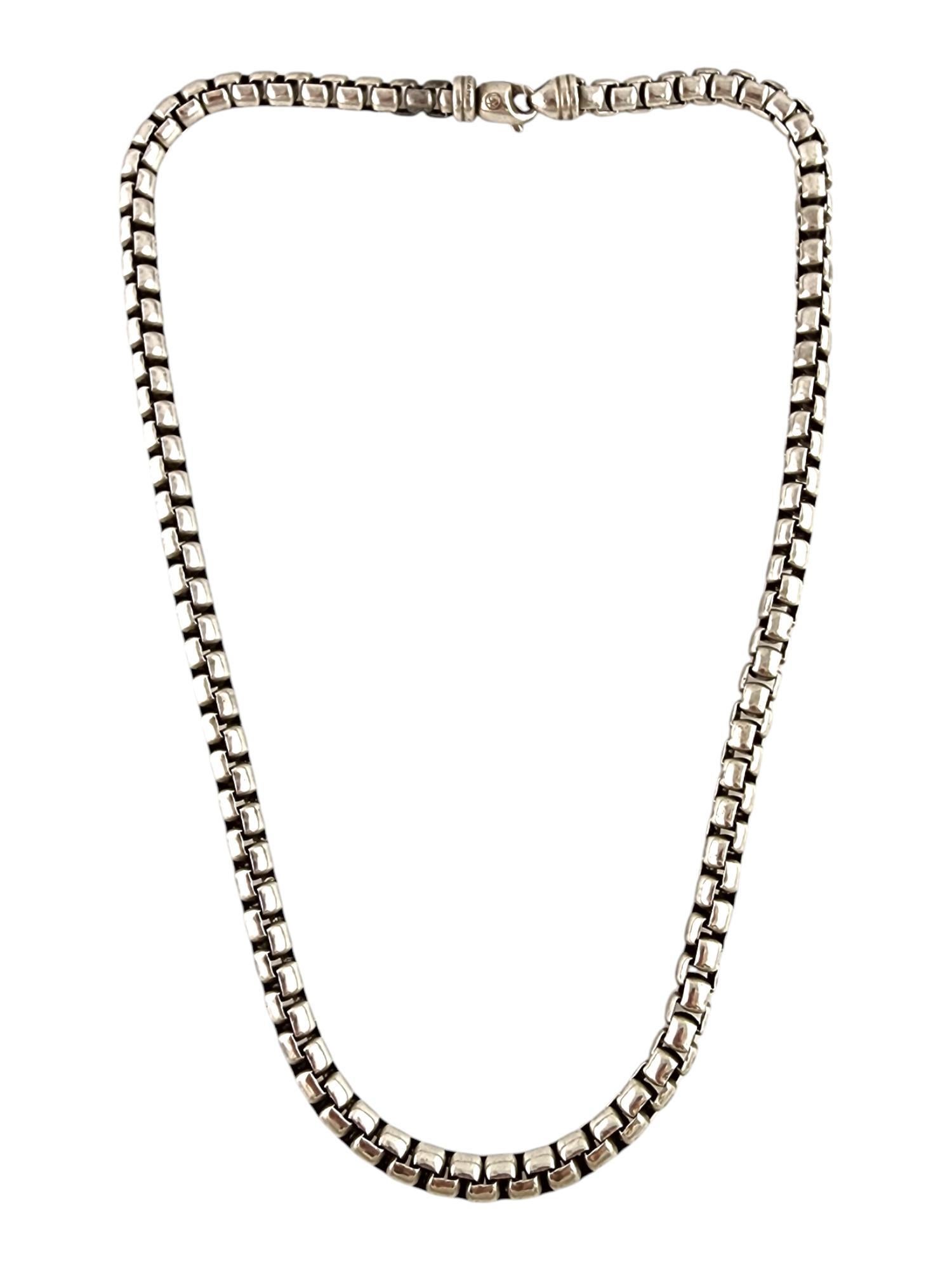 David Yurman Collar de plata de ley con cadena en caja para hombre 7 mm 22" nº 21591