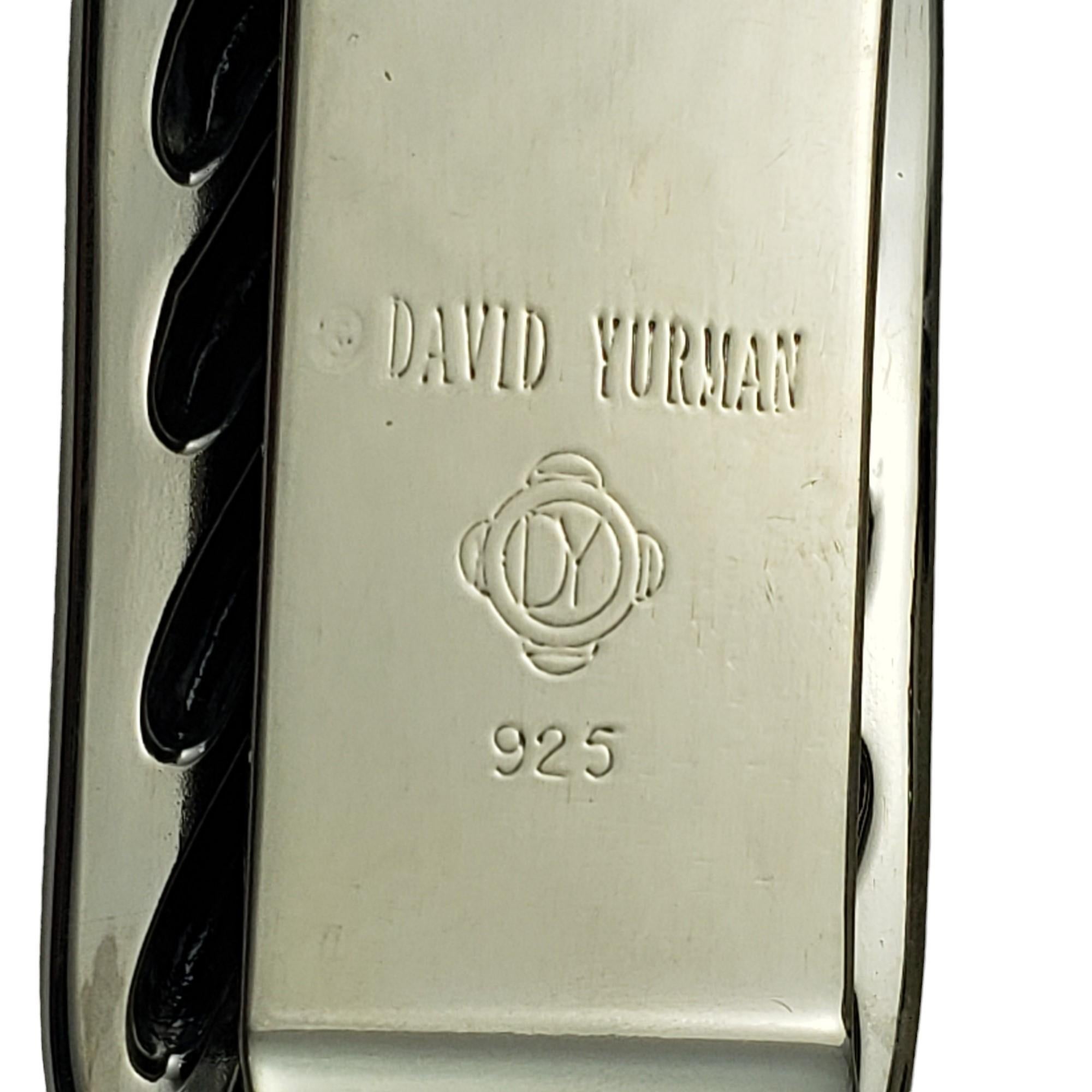 David Yurman Sterling Silver Money Clip #15639 For Sale 2