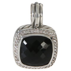 David Yurman Sterling Silver Onyx and Diamond Albion Pendant