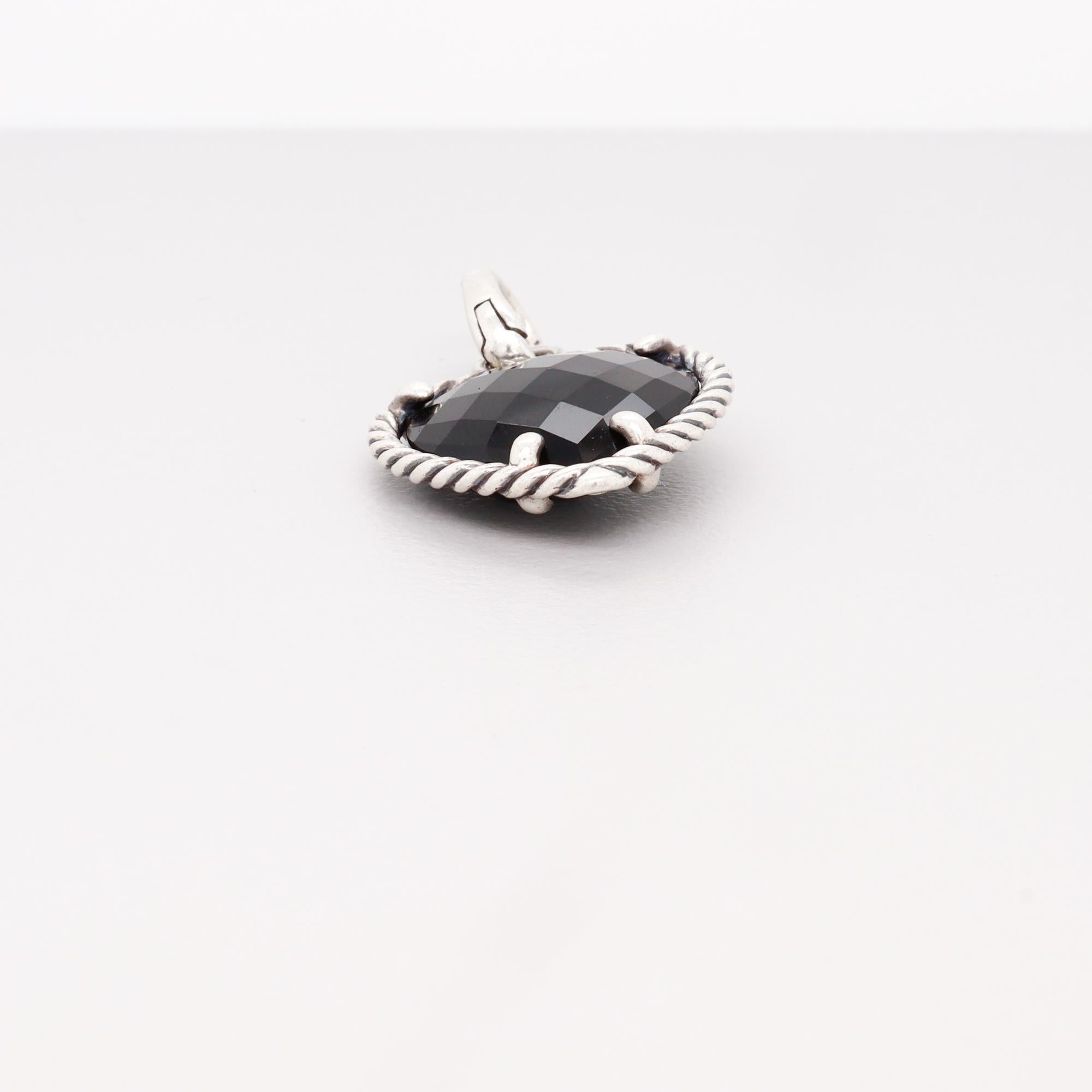 David Yurman Sterling Silber & Onyx Figural Herz Anhänger / Anhänger Enhancer im Angebot 6