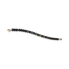 David Yurman Sterling Silver Onyx Rainbow Spiritual Bead Bracelet