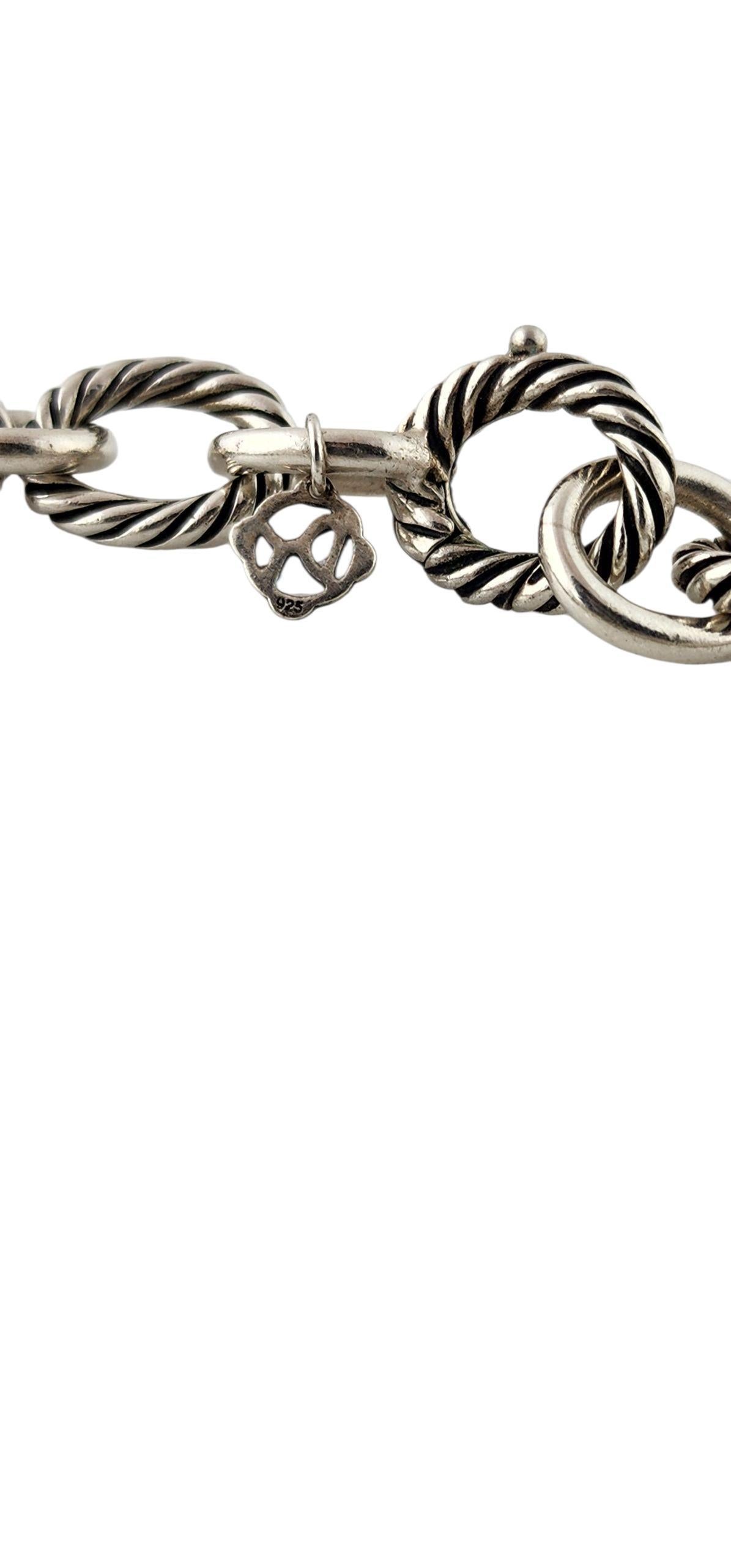 David Yurman Sterling Silver Oval Cable Link Necklace #22901 (collier à maillons ovales en argent) en vente 2