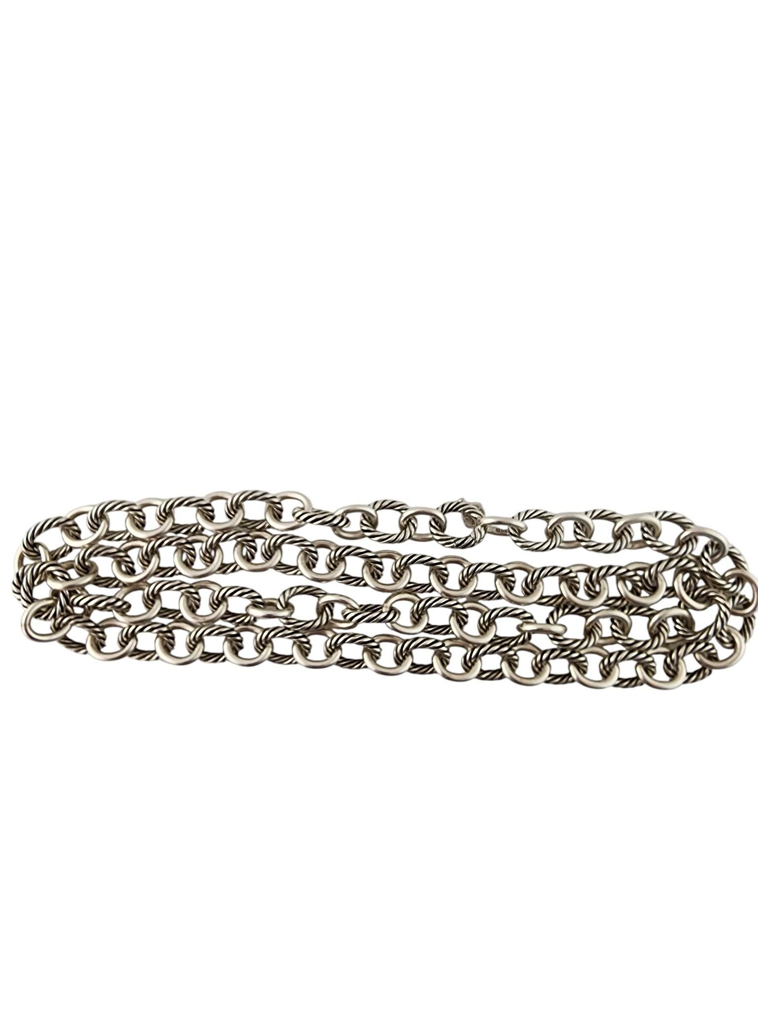 David Yurman Sterling Silver Oval Cable Link Necklace #22901 (collier à maillons ovales en argent)