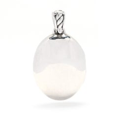 David Yurman Sterling Silver Oval Cable Locket Pendant