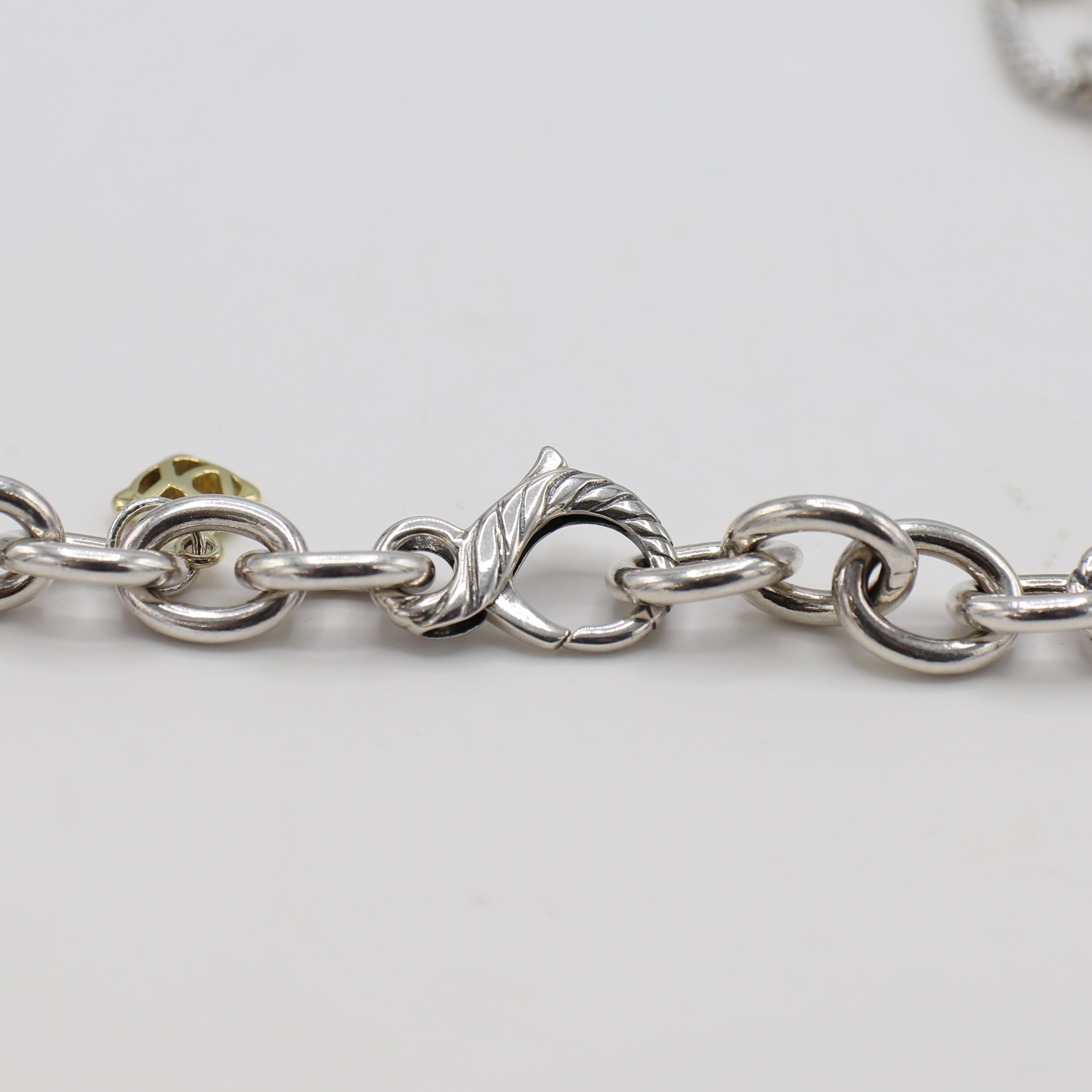 Women's or Men's David Yurman Sterling Silver Oval Chain Link Necklace