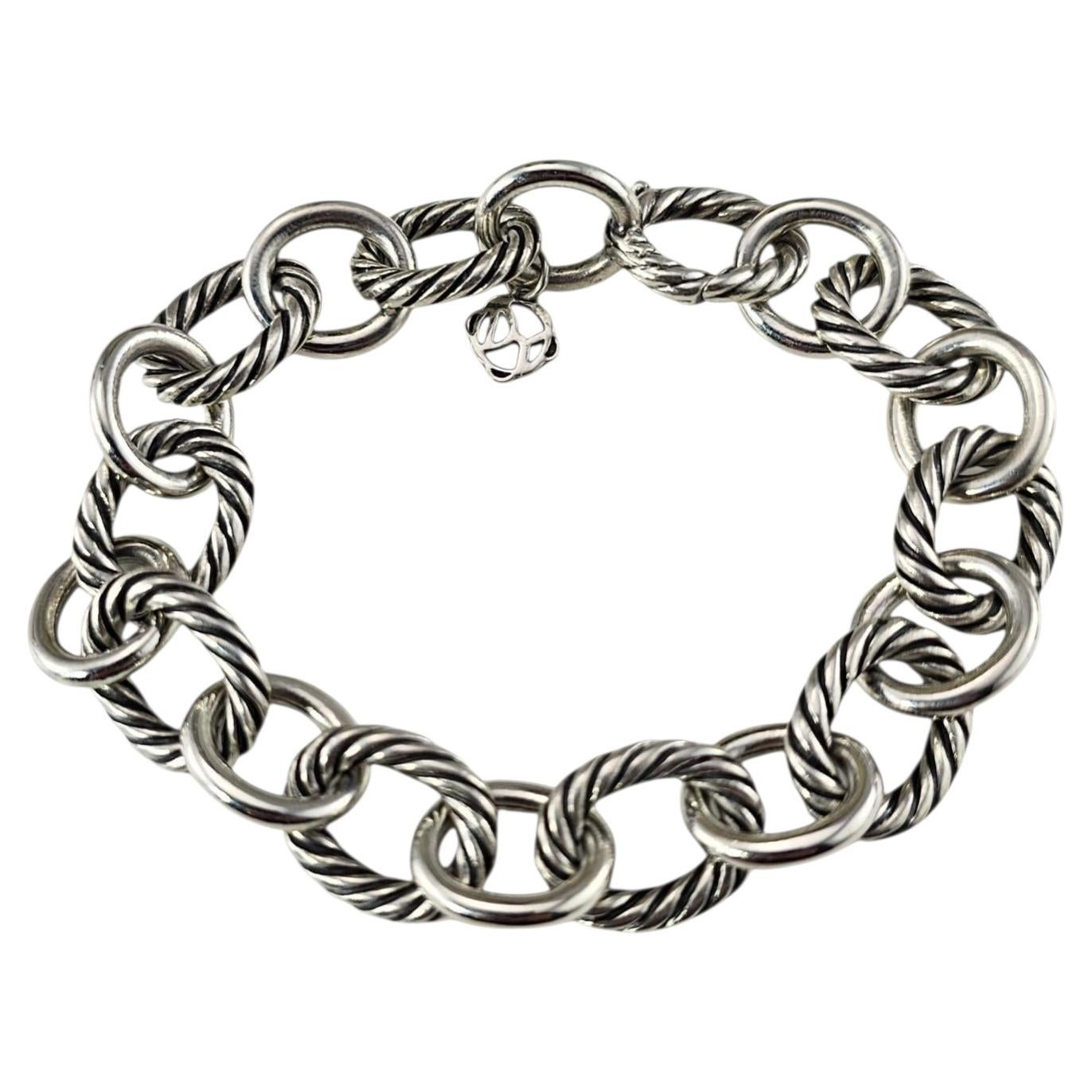 Pre-owned David Yurman Sterling Silver Oval Link Bracelet #25657 In Multiple