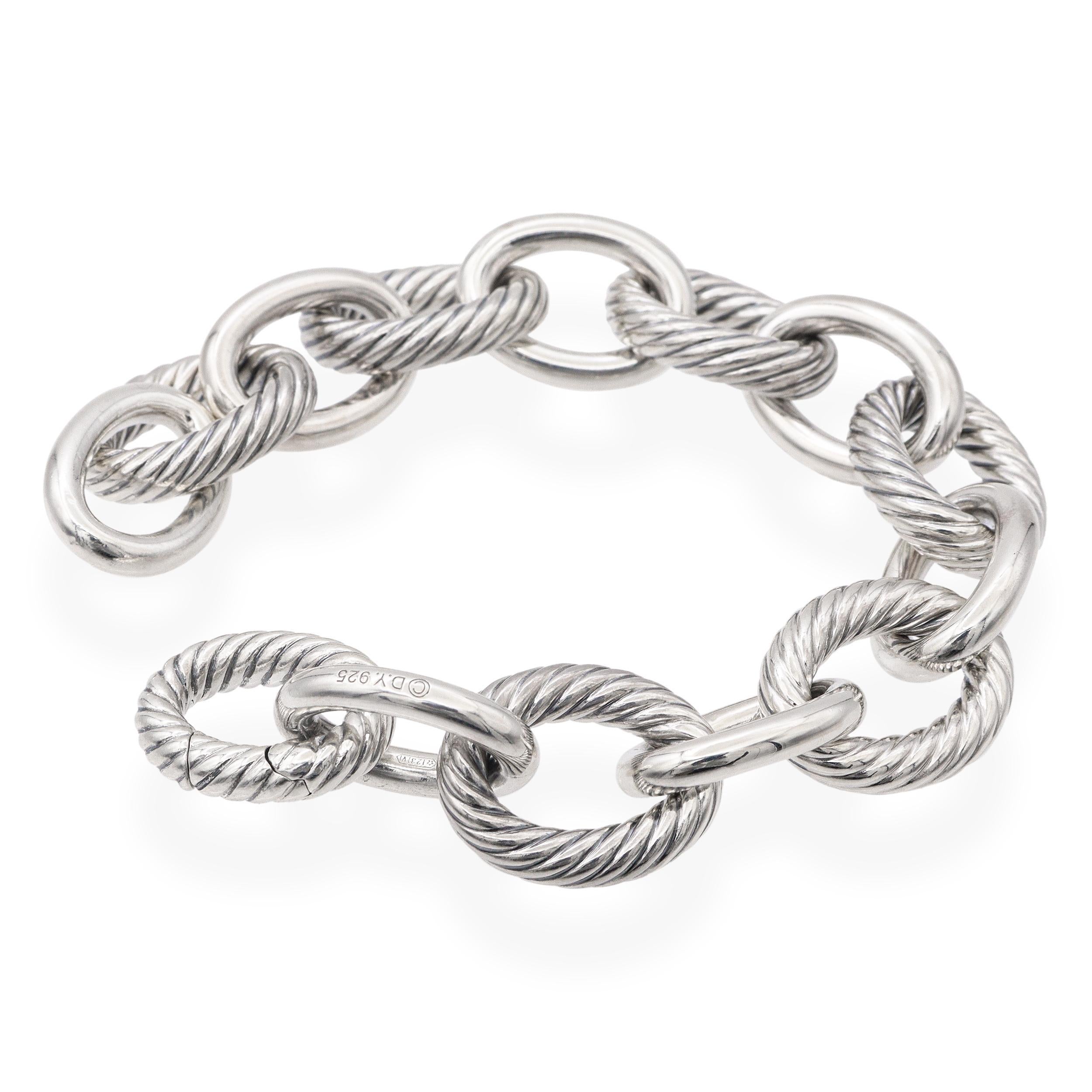 Donna David Yurman Bracciale a catena a maglie ovali in argento sterling in vendita
