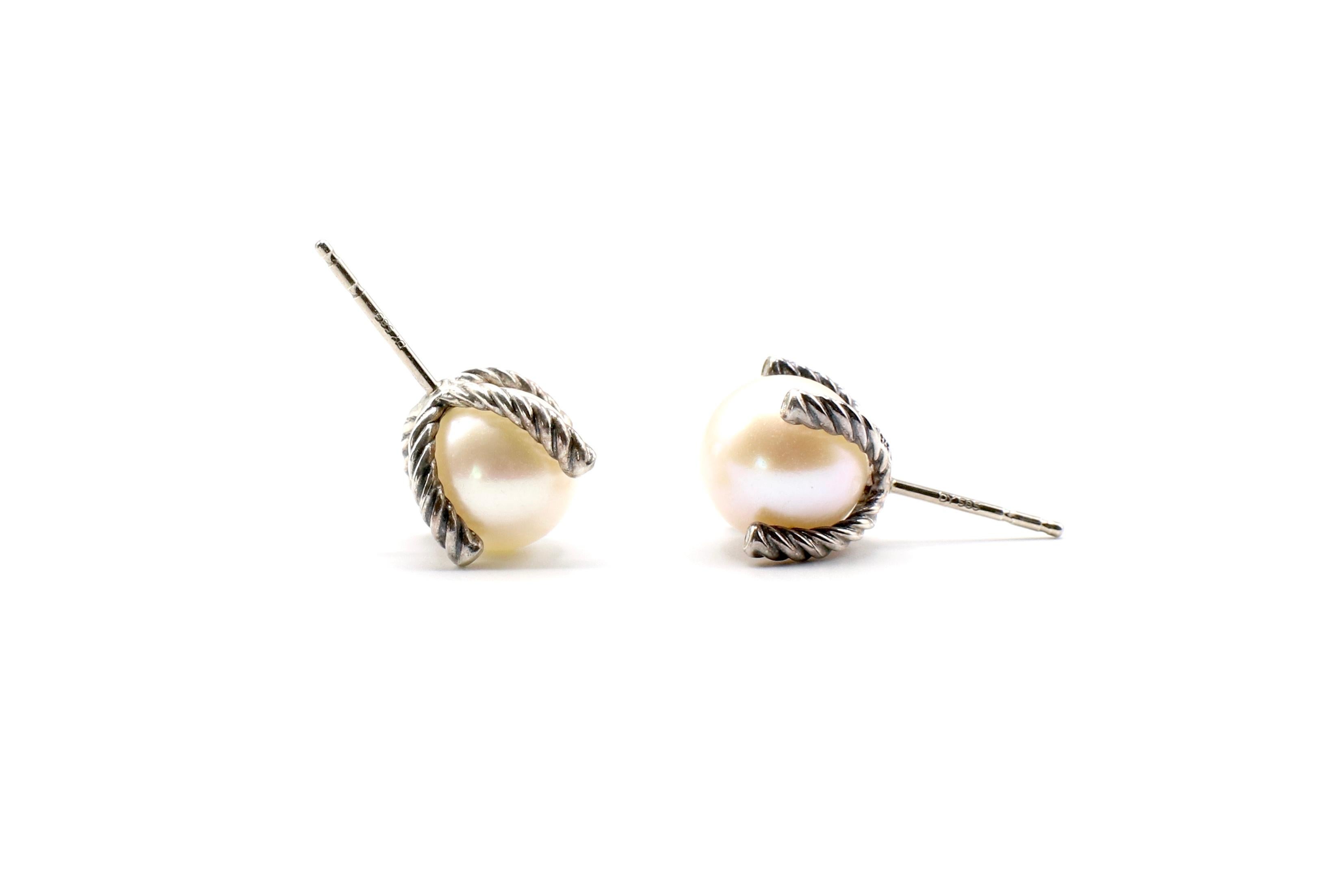 david yurman cable pearl earrings