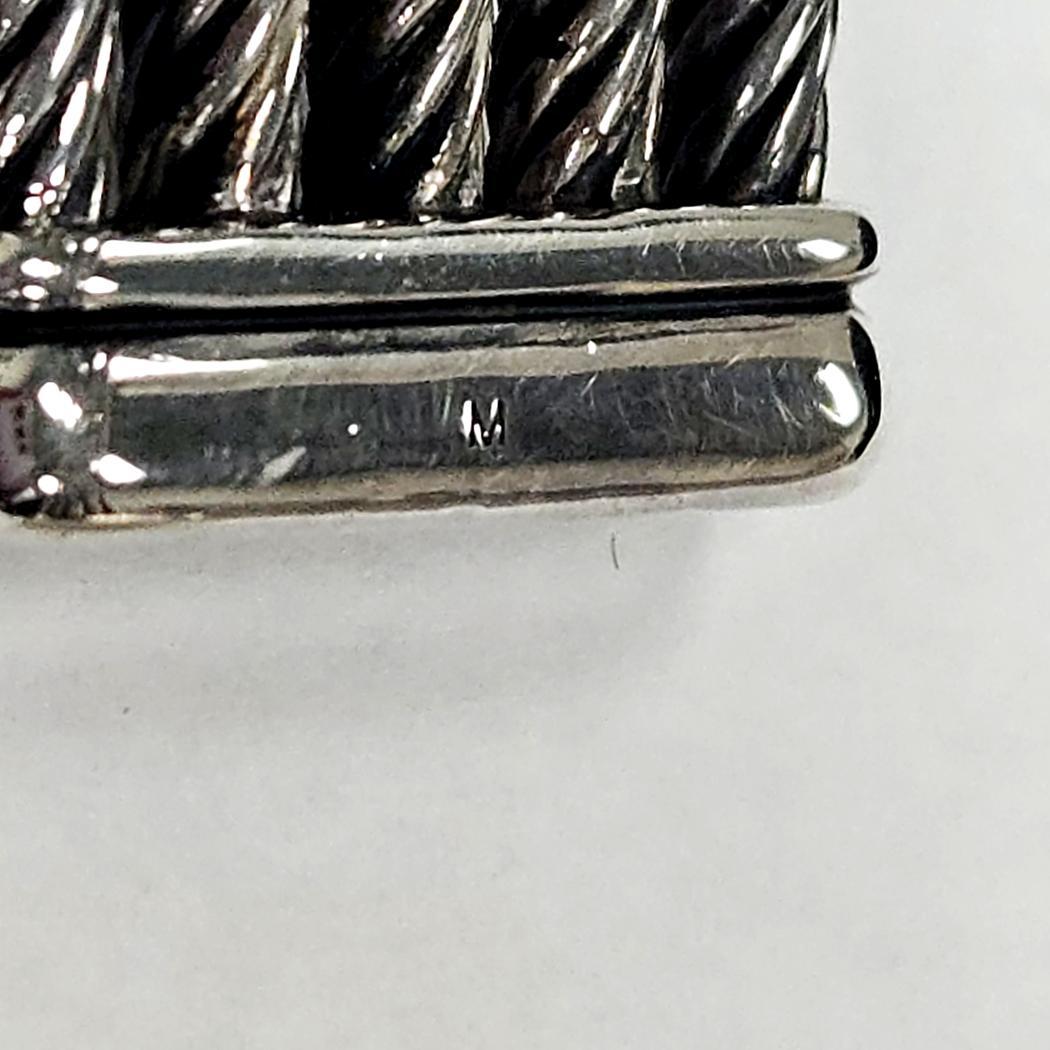 David Yurman Sterling Silver & Peridot Confetti Bracelet with Diamonds – 5-Row For Sale 1