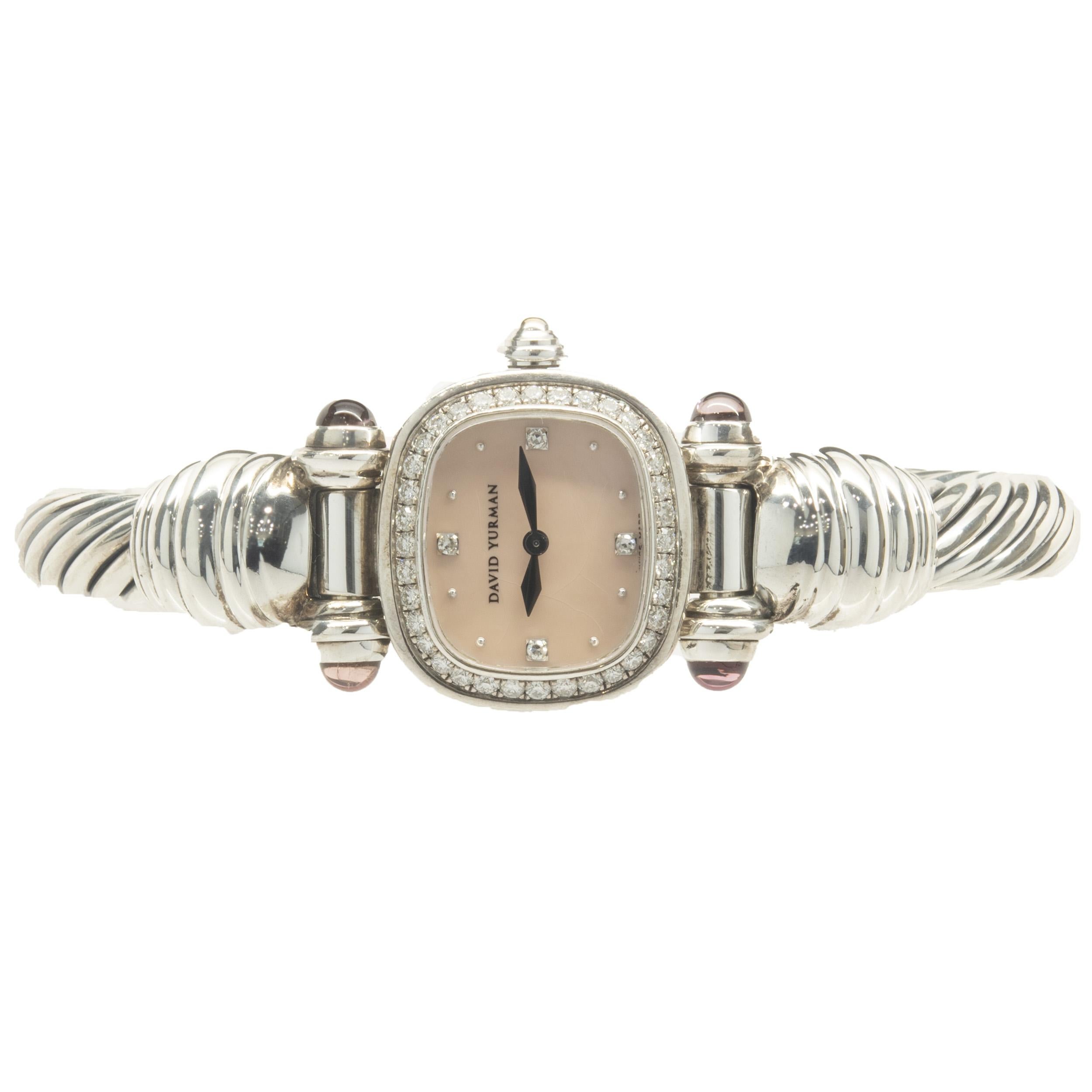Designer: David Yurman
Material: Sterling Silver 
Dimensions: watch will fit up to a 7-inch wrist
Serial # T-61XXX