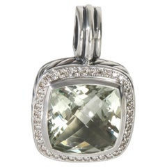 David Yurman Sterling Silver Prasiolite and Diamond Albion Pendant