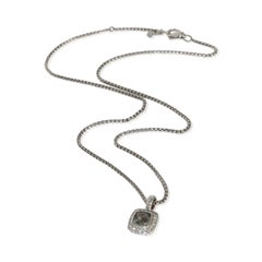 David Yurman Sterling Silver Prasiolite and Diamond Petite Albion Pendant