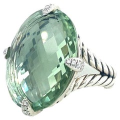 David Yurman Sterling Silver Prasiolite Ring