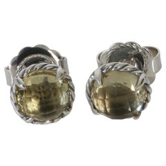 David Yurman Sterling Silver Quartz Chatelaine Earrings