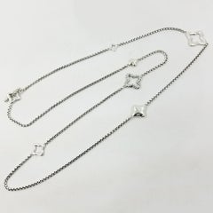 David Yurman Sterling Silver Quatrefoil Long Necklace