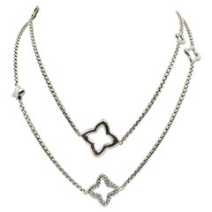 David Yurman Sterling Silver Quatrefoil Long Necklace