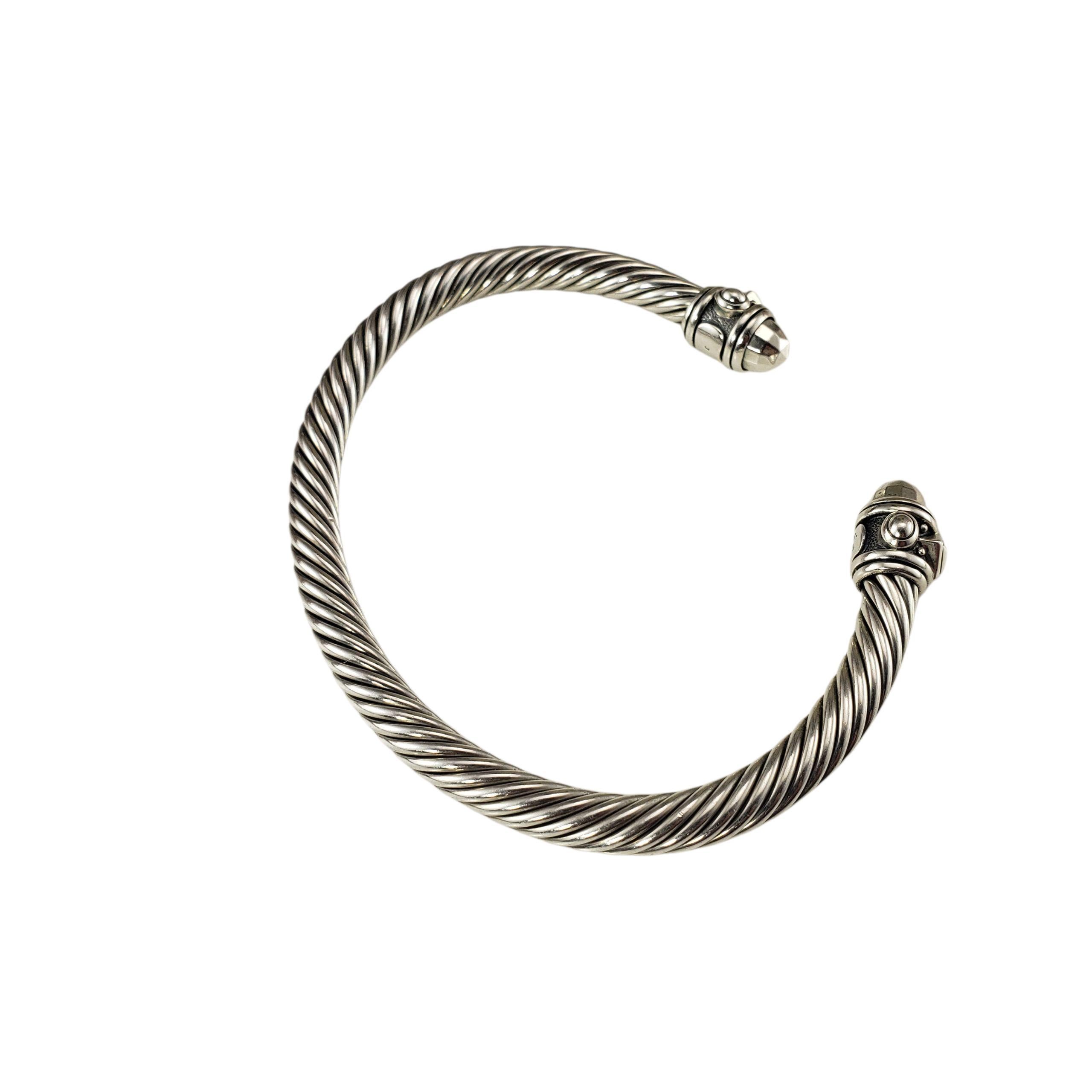 David Yurman Sterling Silver Renaissance Cuff Bracelet #22964 In Good Condition For Sale In Washington Depot, CT