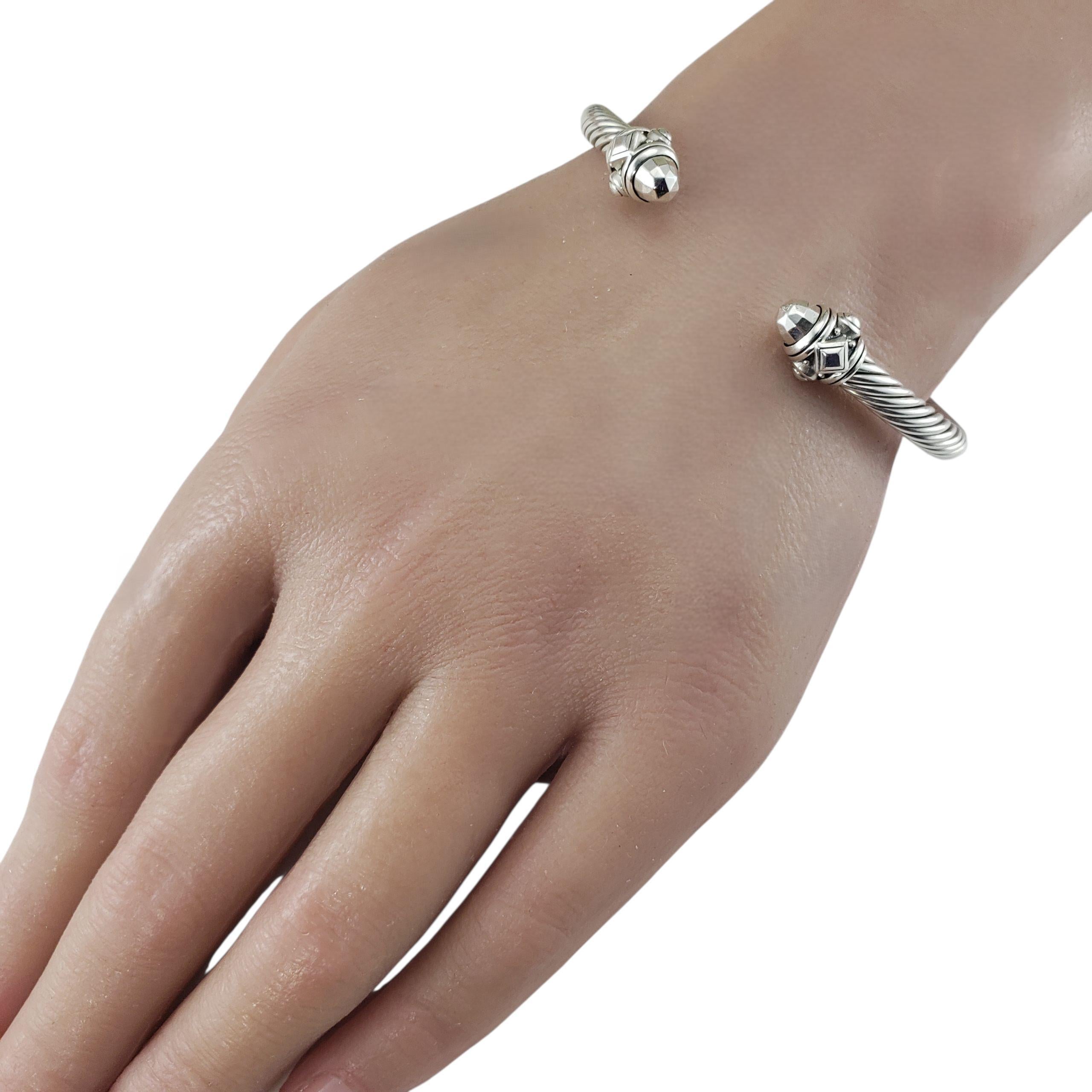 David Yurman Sterling Silver Renaissance Cuff Bracelet #22964 For Sale 1