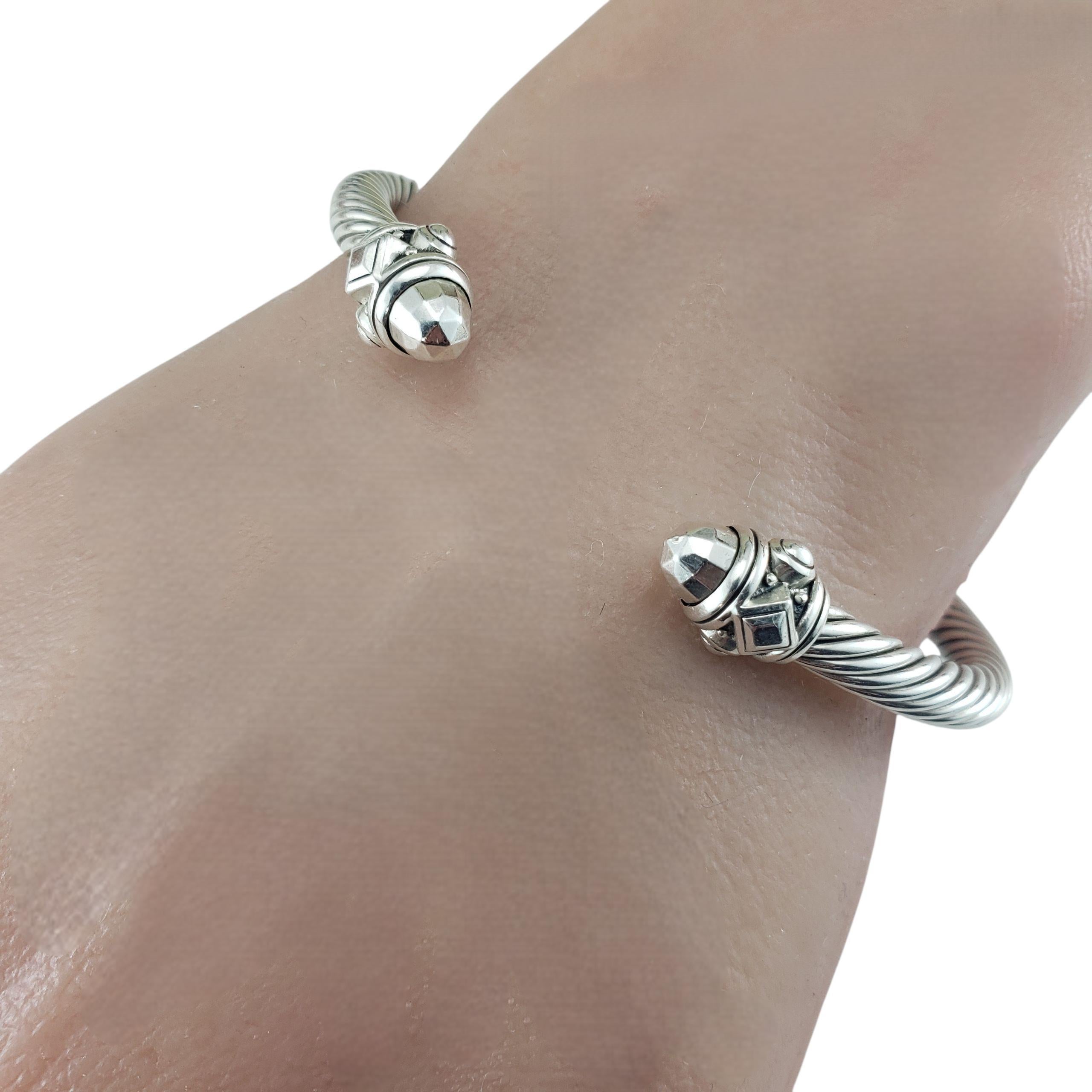 David Yurman Sterling Silver Renaissance Cuff Bracelet #22964 For Sale 2