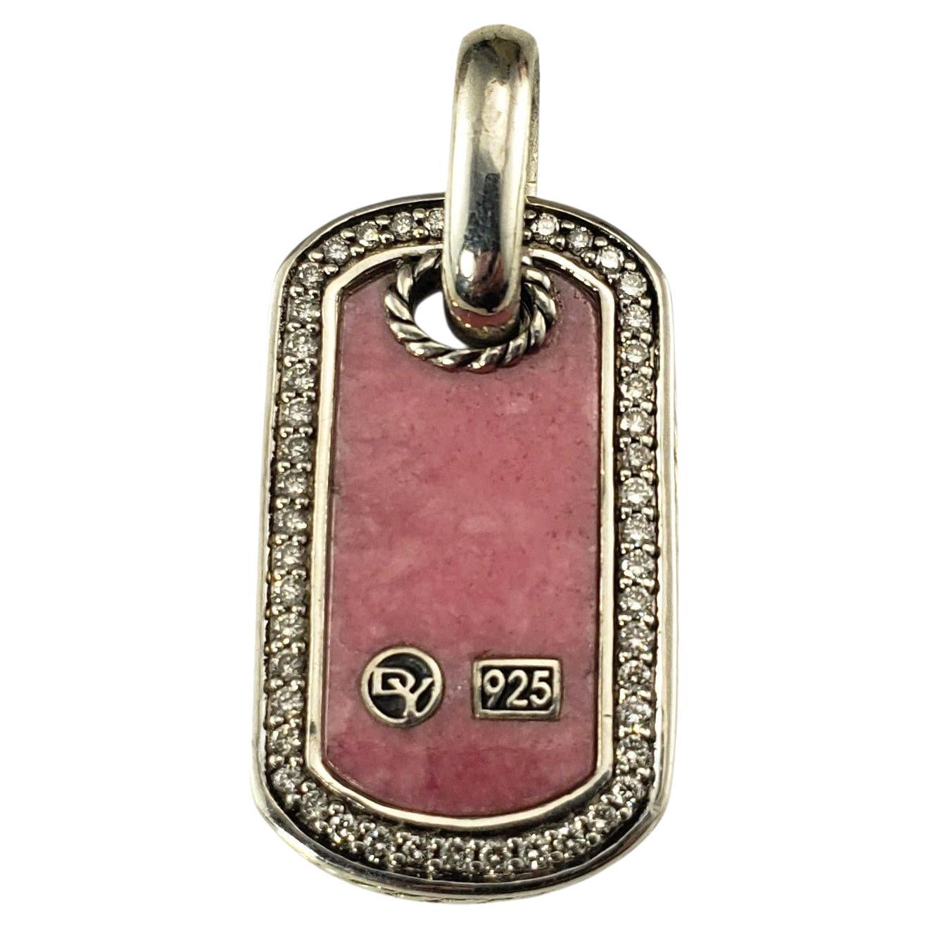 David Yurman Colgante de plata de ley con rodolita y diamantes #22970 en venta