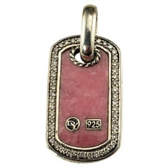 David Yurman Colgante de plata de ley con rodolita y diamantes #22970