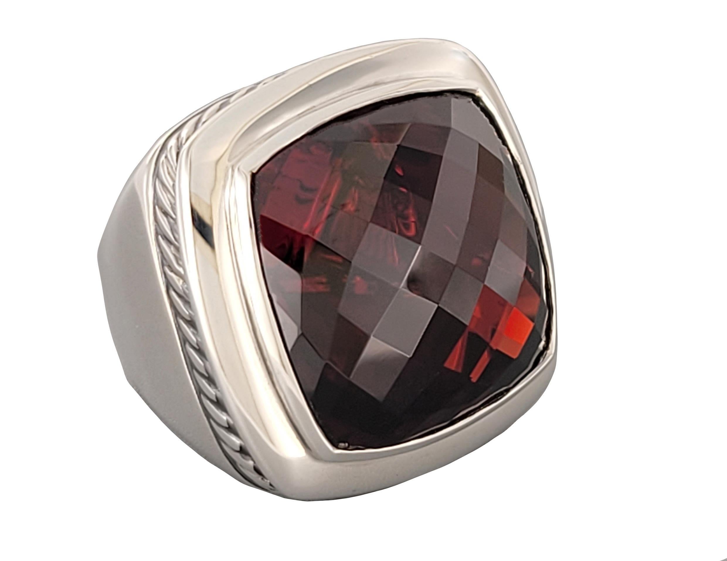 David Yurman Sterlingsilber  Rubin Orchidee Albion Ring (Kissenschliff) im Angebot