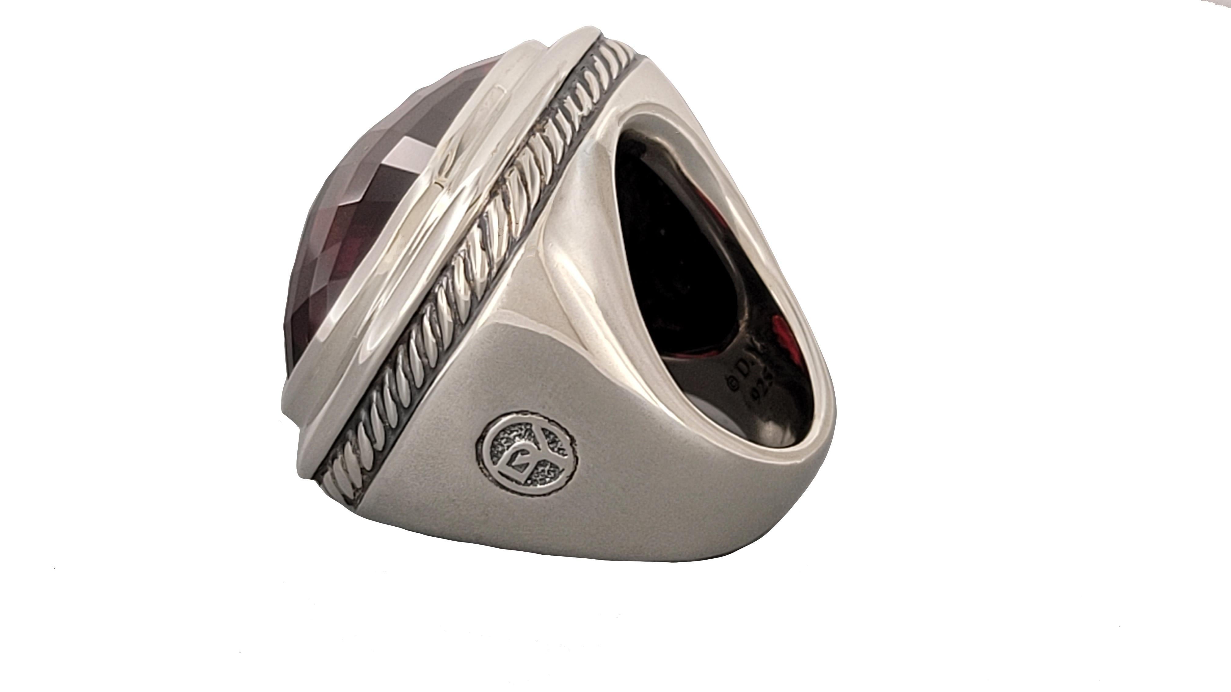 David Yurman Sterlingsilber  Rubin Orchidee Albion Ring im Zustand „Hervorragend“ im Angebot in New York, NY