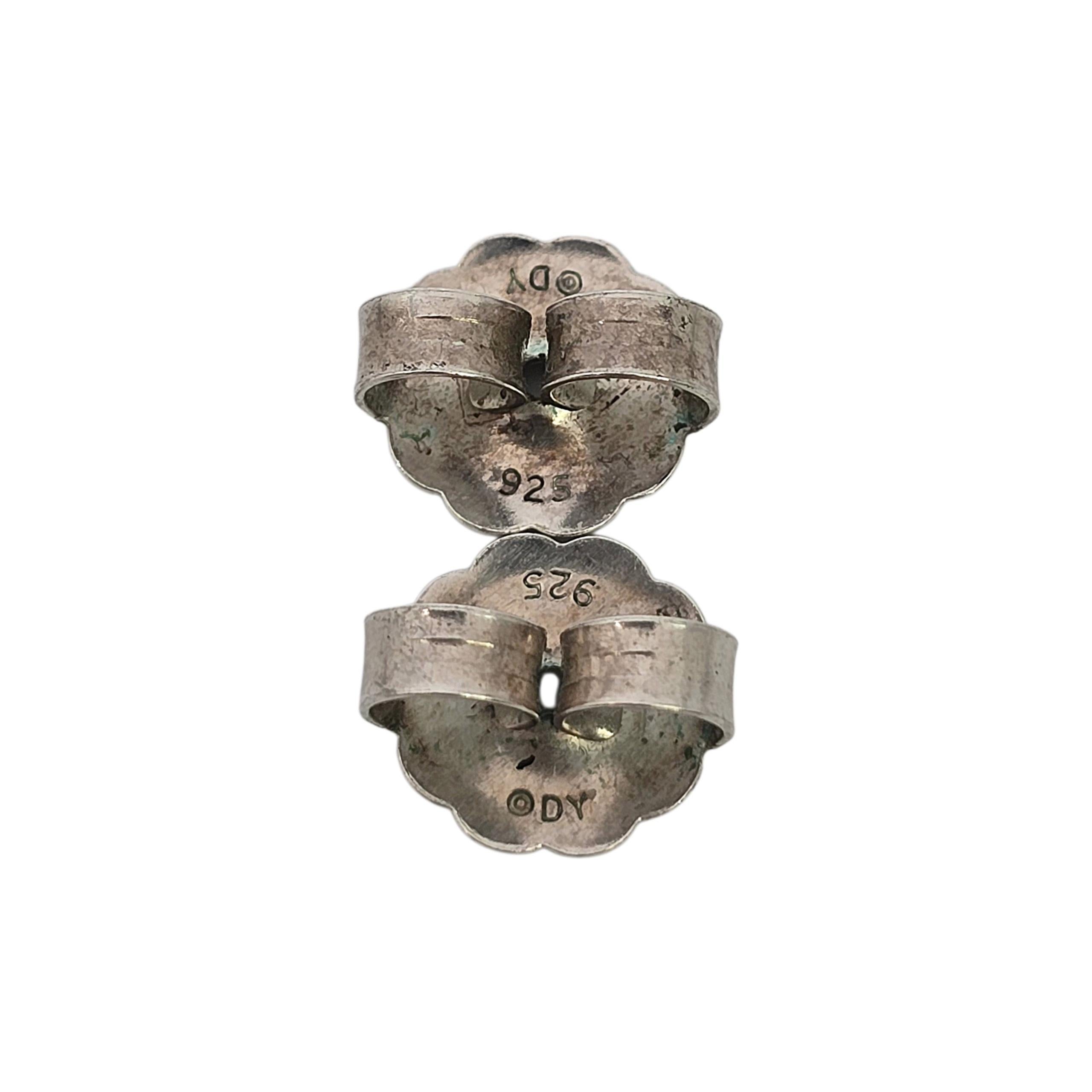 David Yurman Sterling Silver Sculpted Cable Stud Earrings 14K Gold Posts #24098 in vendita 4