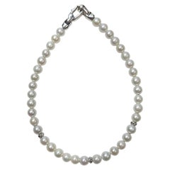 David Yurman Bracciale di perle spirituali in argento con astuccio #25221