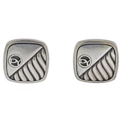 Used David Yurman Sterling Silver Square Cufflinks