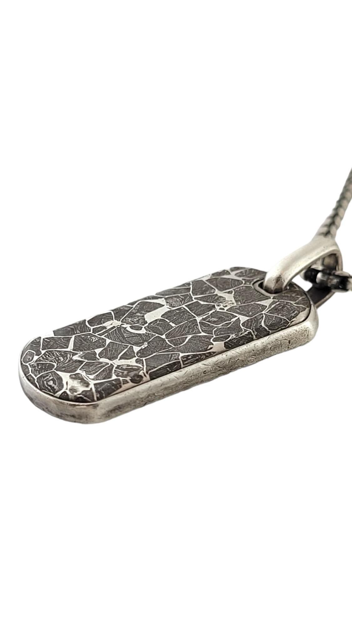 David Yurman Sterlingsilber-Halskette mit Tag-Anhänger #17405 Damen