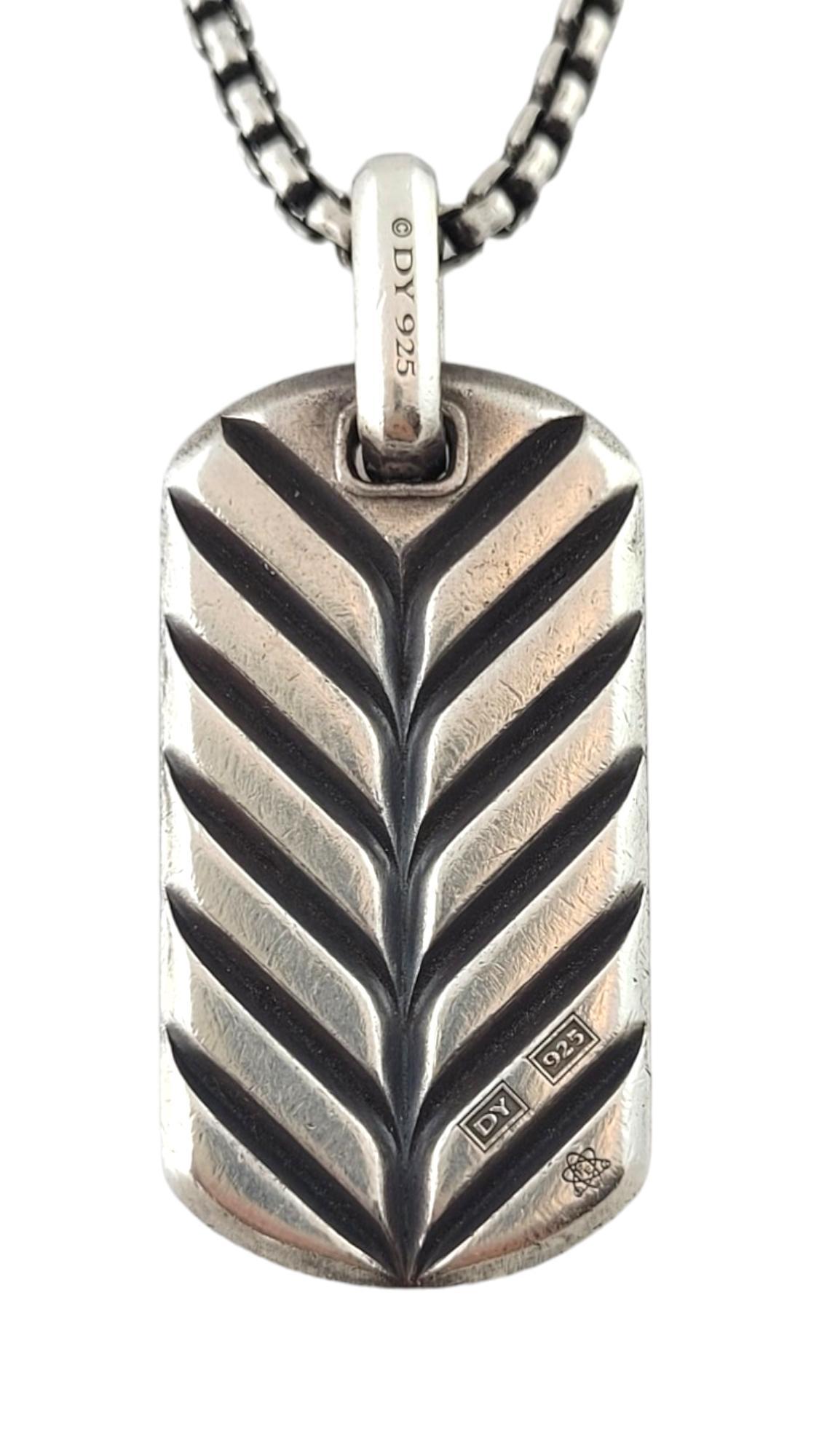 David Yurman Sterlingsilber-Halskette mit Tag-Anhänger #17405 2