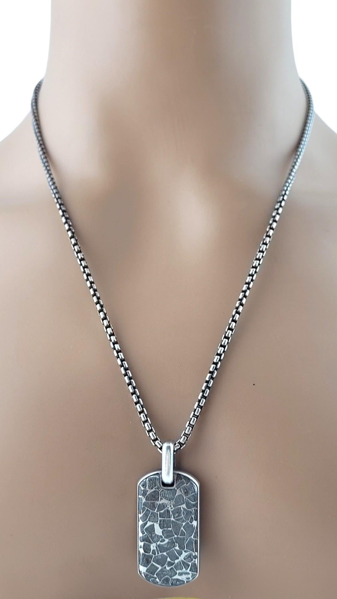 David Yurman Sterlingsilber-Halskette mit Tag-Anhänger #17405 4