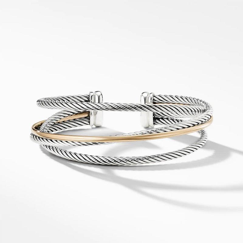 Sterling Silver Bonded with 18-karat Yellow Gold 
Bracelet, 18mm
Size Medium 
B06789 S8